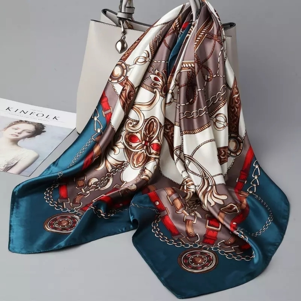 Miss Grace Satin Square Scarf/Shawl